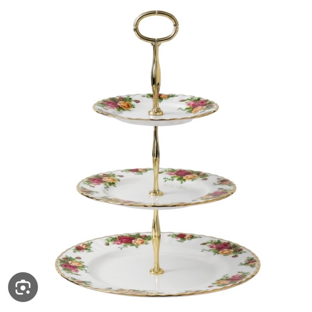 Royal Albert country rose 3 tier cake stands